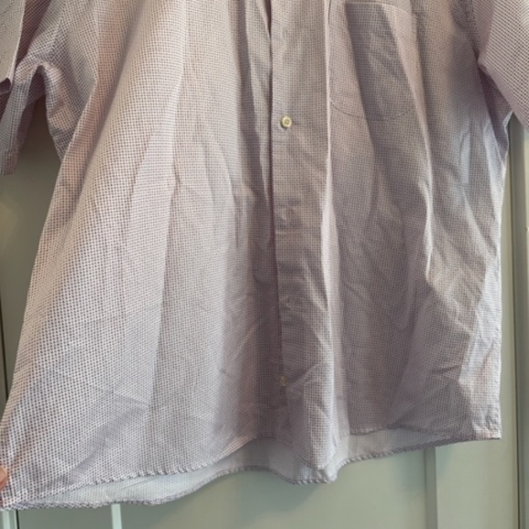 Men's Peter Millar Geo Pink Purple Short Sleeve Button-Down Shirt XL-EUC - Picture 2 of 9